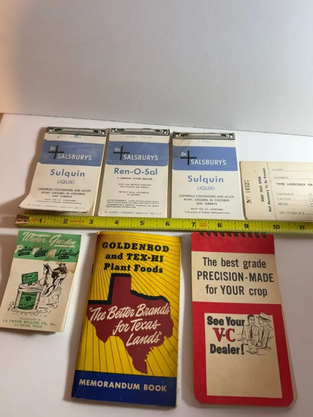 Vintage Advertising Notepads VC Fertilizers Tex Hi Plant Food Farmer Lot READ